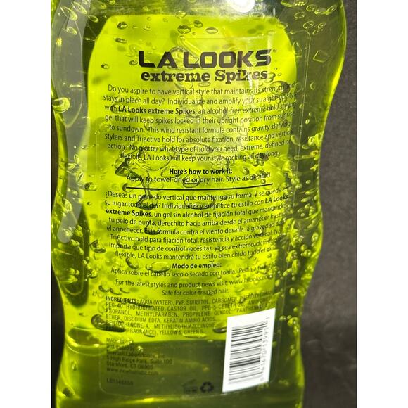 VTG NOS LA Looks Extreme Spikes Hair Gel; Level 12 Hold; 20 oz - Picture 4 of 7